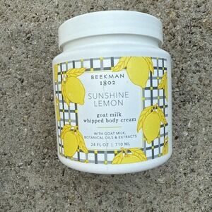 Beekman 1802 Goat Milk Whipped Body Cream-Sunshine Lemon  24 fl. oz.  JUMBO  NEW